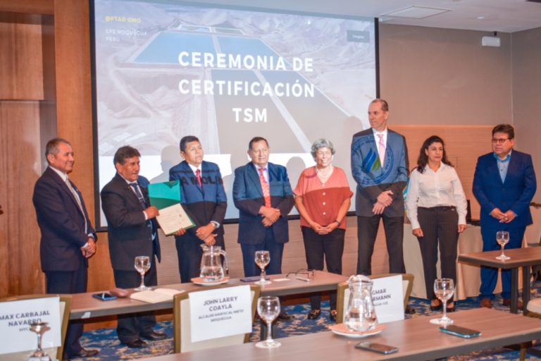 EPS Moquegua se convirtió en la primera empresa del Perú en recibir certificación internacional en Gestión Técnica Sostenible