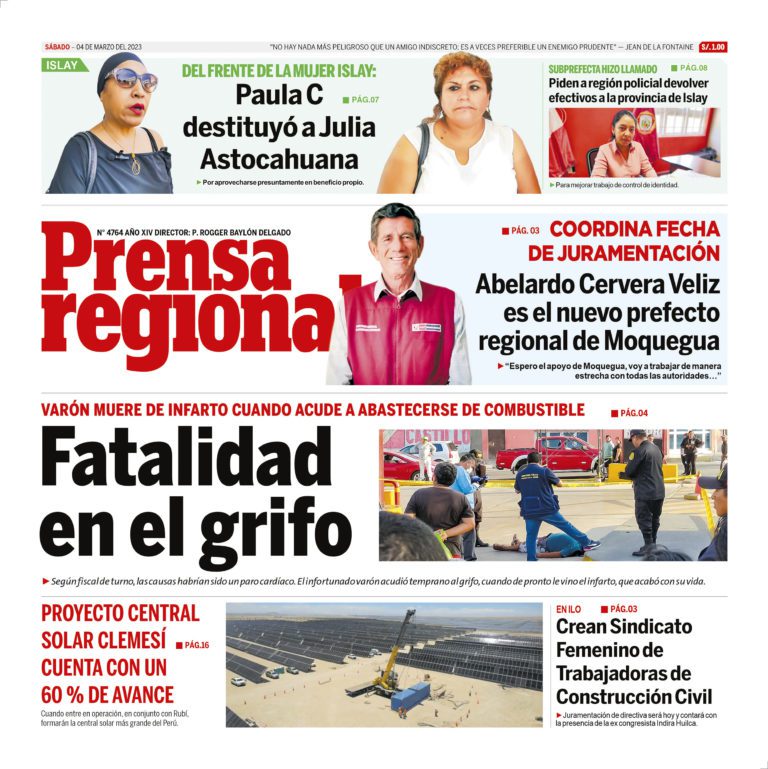 La Prensa Regional – Sábado 04 de Marzo de 2023
