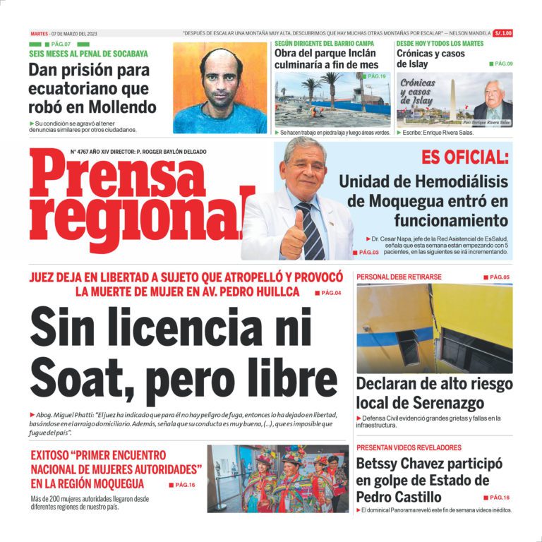La Prensa Regional – Martes 07 de Marzo de 2023
