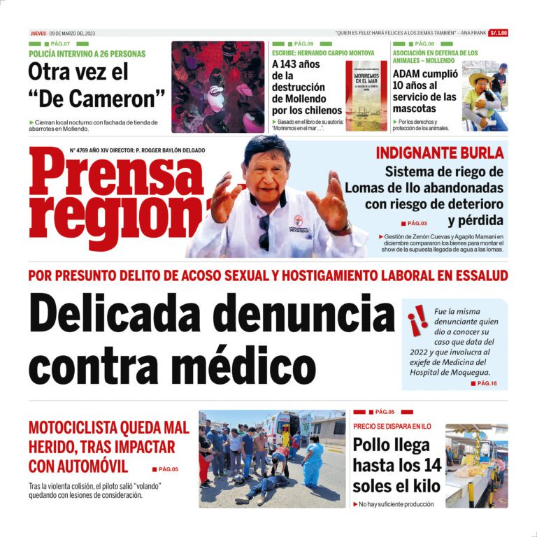 La Prensa Regional – Jueves 09 de Marzo de 2023