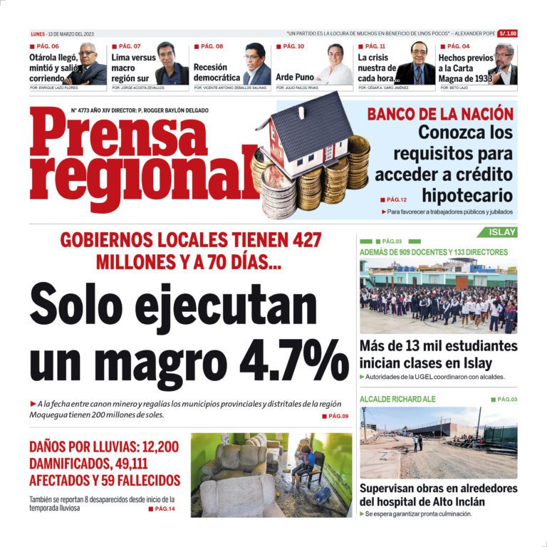 La Prensa Regional – Lunes 13 de Marzo de 2023