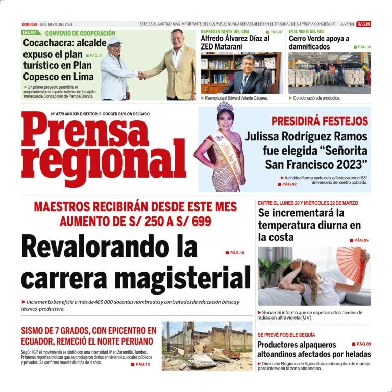 La Prensa Regional – Domingo 19 de Marzo de 2023