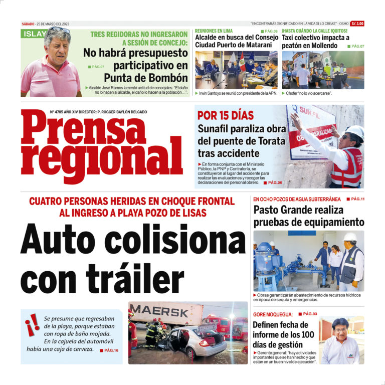 La Prensa Regional – Sábado 25 de Marzo de 2023