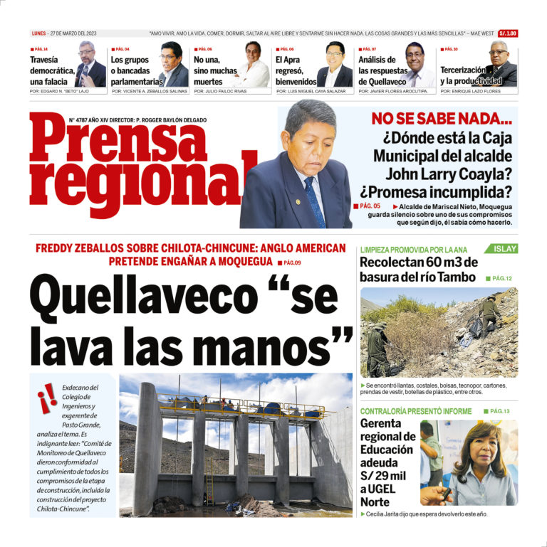 La Prensa Regional – Lunes 27 de Marzo de 2023