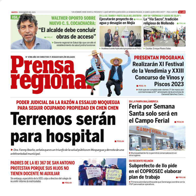 La Prensa Regional – Martes 28 de Marzo de 2023