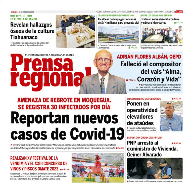 La Prensa Regional – Sábado 01 de abril de 2023