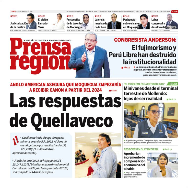 La Prensa Regional – Lunes 20 de Marzo de 2023