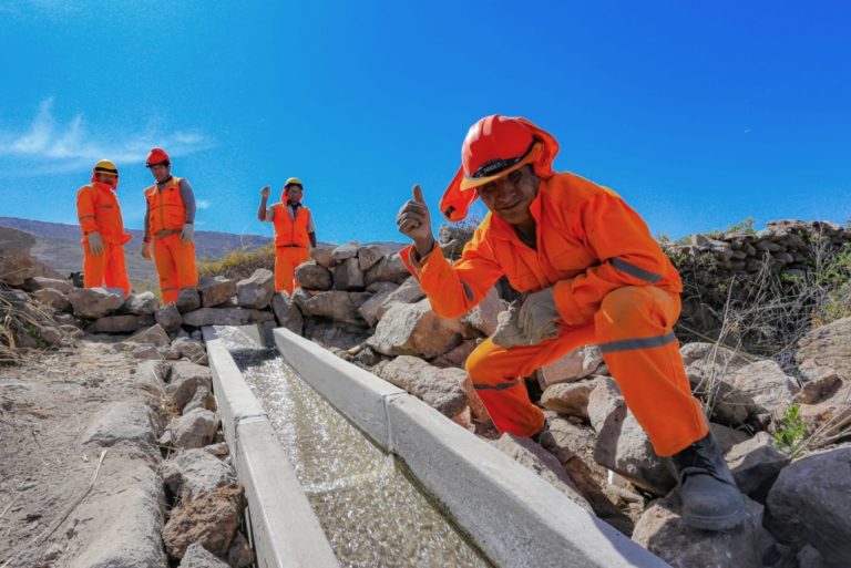 Southern Perú culmina ejecución del canal Yungayungani en Candarave