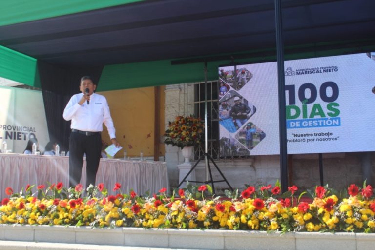 Alcalde de Mariscal Nieto brinda informe de 100 días de gestión y anuncia una serie de proyectos