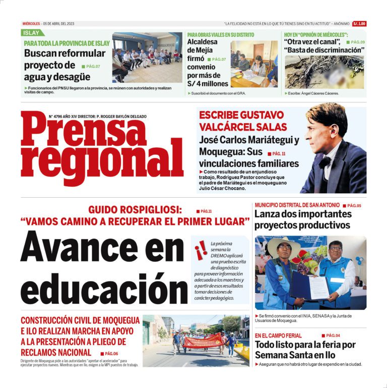 La Prensa Regional – Miércoles 05 de abril de 2023