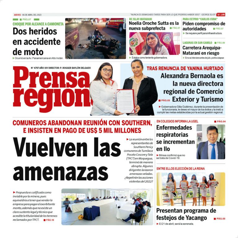 La Prensa Regional – Jueves 06 de abril de 2023