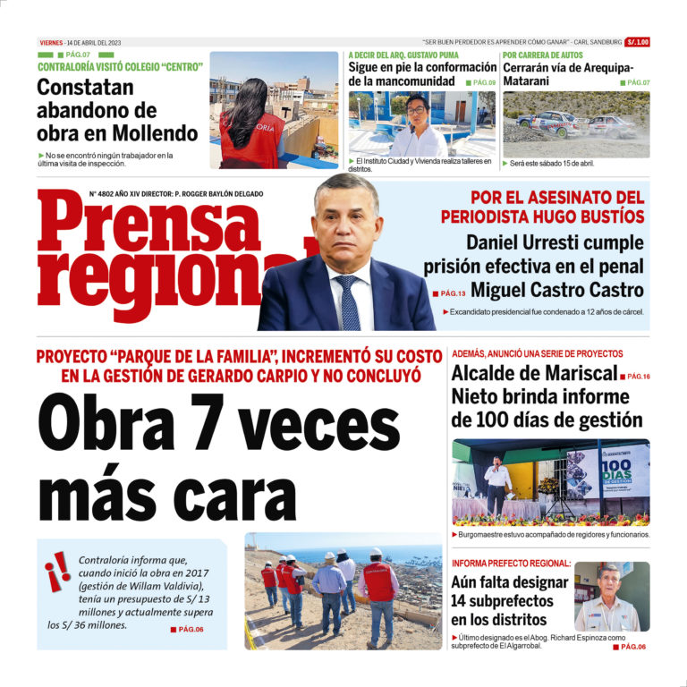 La Prensa Regional – Viernes 14 de abril de 2023