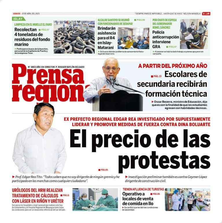 La Prensa Regional – Sábado 15 de abril de 2023