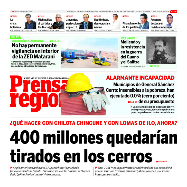 La Prensa Regional – Lunes 17 de abril de 2023