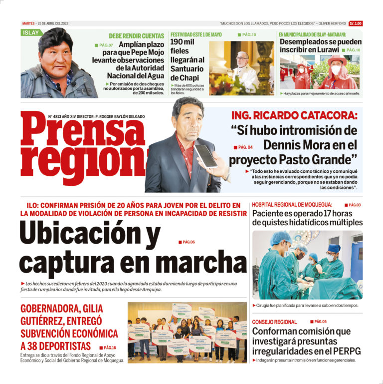 La Prensa Regional – Martes 25 de abril de 2023