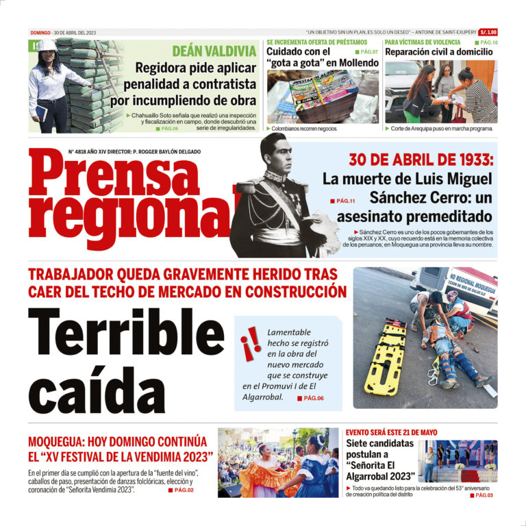La Prensa Regional – Domingo 30 de abril de 2023