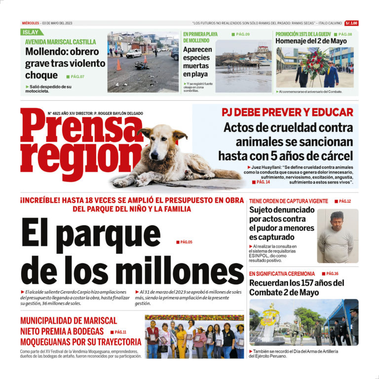 La Prensa Regional – Miercoles 03 de mayo de 2023