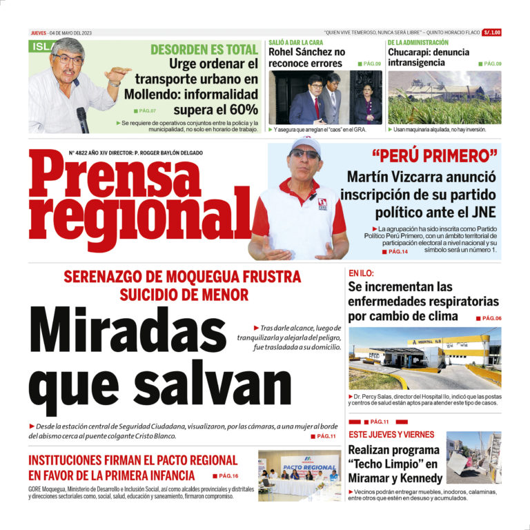 La Prensa Regional – Jueves 04 de mayo de 2023