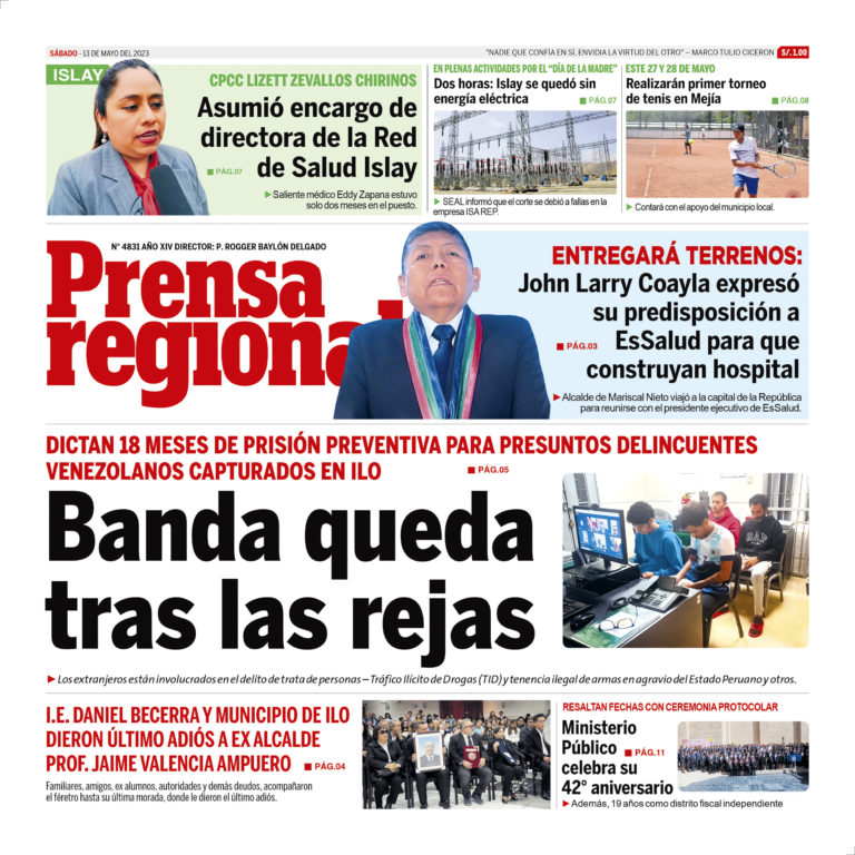 La Prensa Regional – Sábado 13 de mayo de 2023