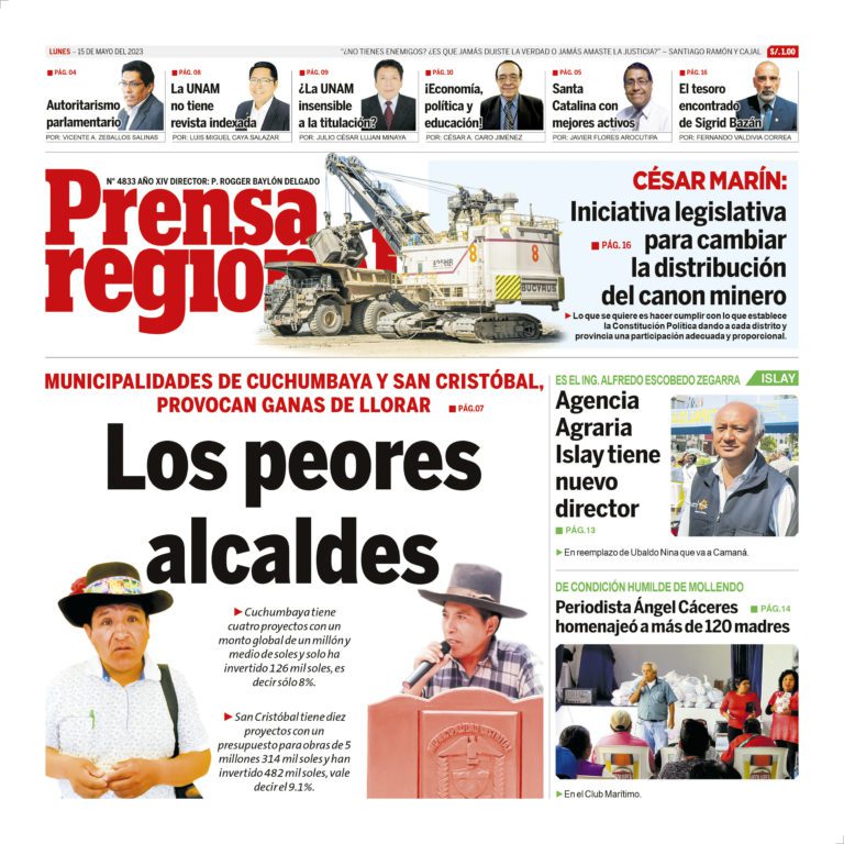 La Prensa Regional – Lunes 15 de mayo de 2023