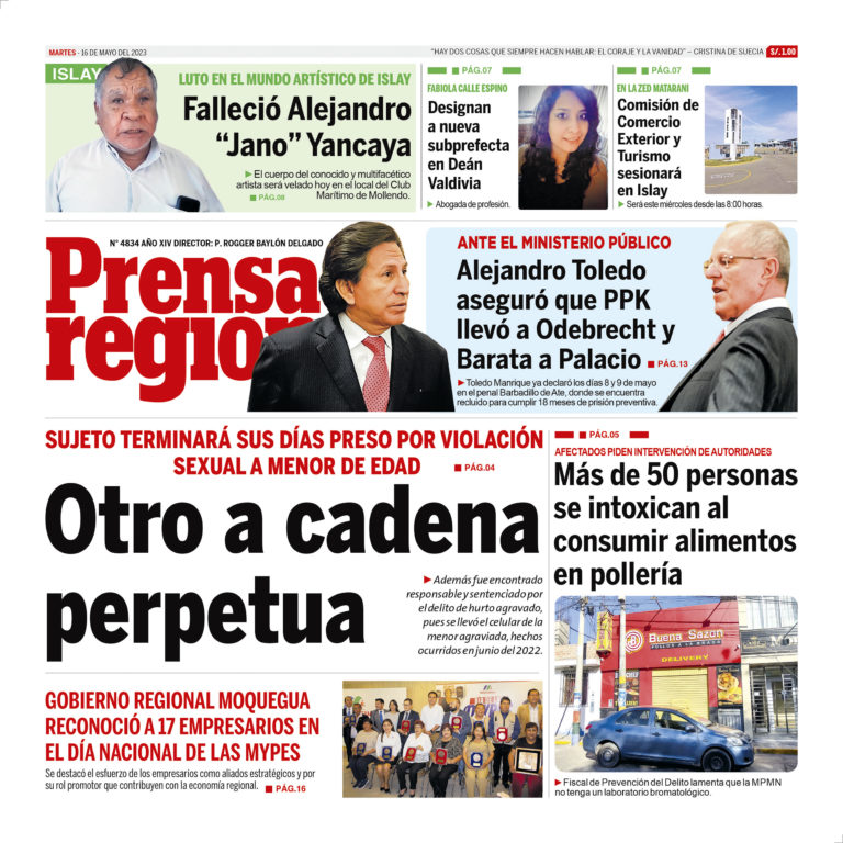 La Prensa Regional – Martes 16 de mayo de 2023
