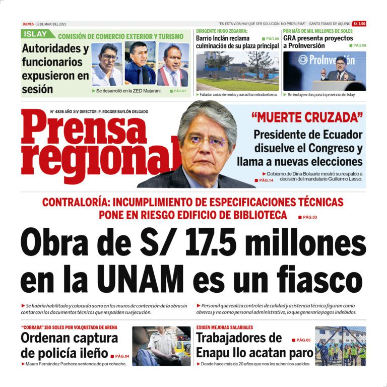 La Prensa Regional – Jueves 18 de mayo de 2023