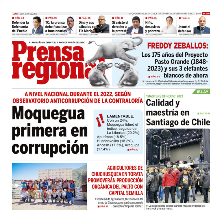La Prensa Regional – Lunes 22 de mayo de 2023