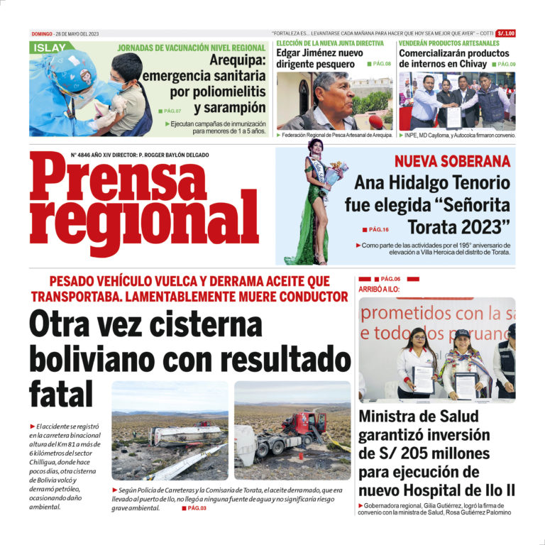 La Prensa Regional – Domingo 28 de mayo de 2023