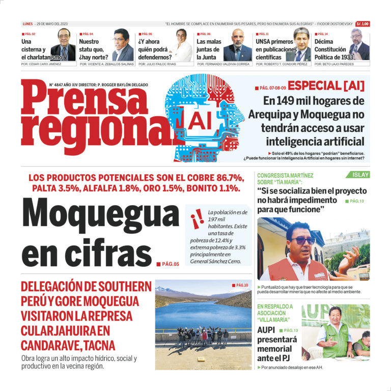 La Prensa Regional – Lunes 29 de mayo de 2023