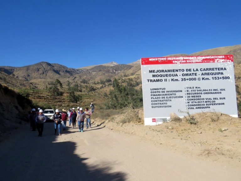 Crean grupo de trabajo para reactivar las obras de la carretera Moquegua-Omate-Arequipa