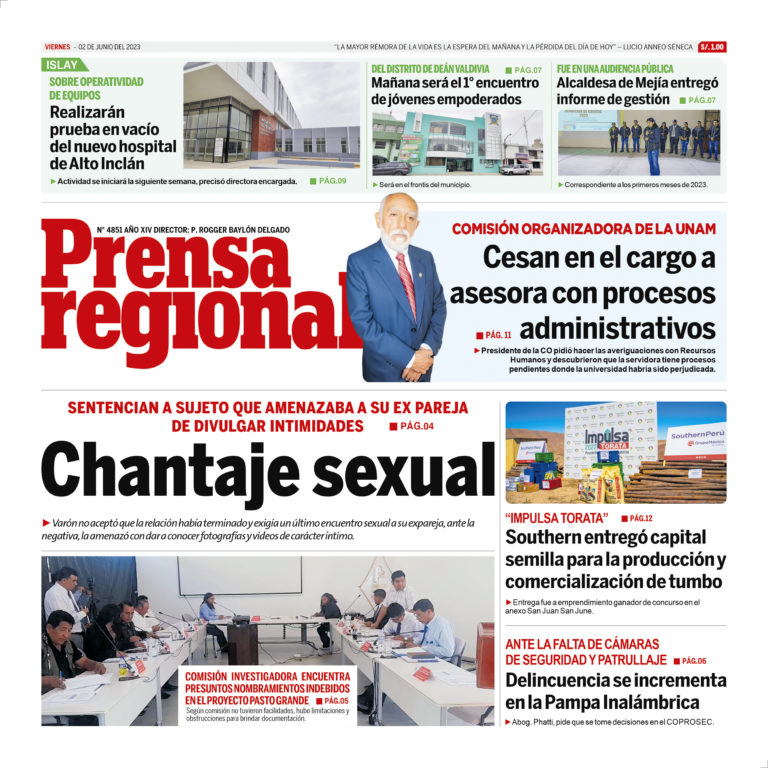 La Prensa Regional – Viernes 02 de junio de 2023