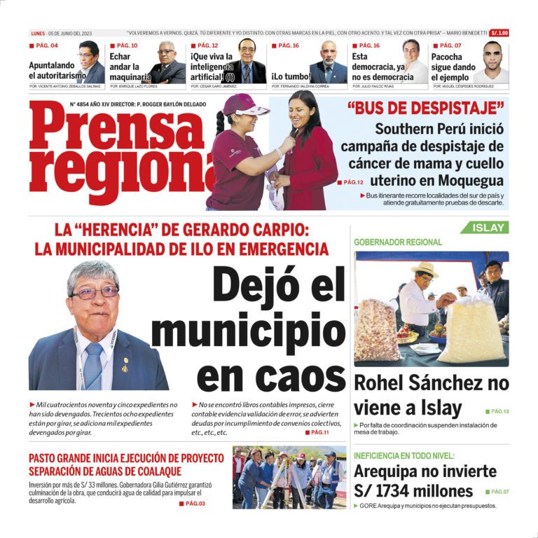 La Prensa Regional – Lunes 05 de junio de 2023