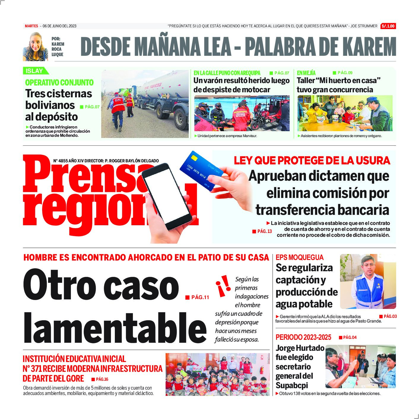 La Prensa Regional – Martes 06 de junio de 2023