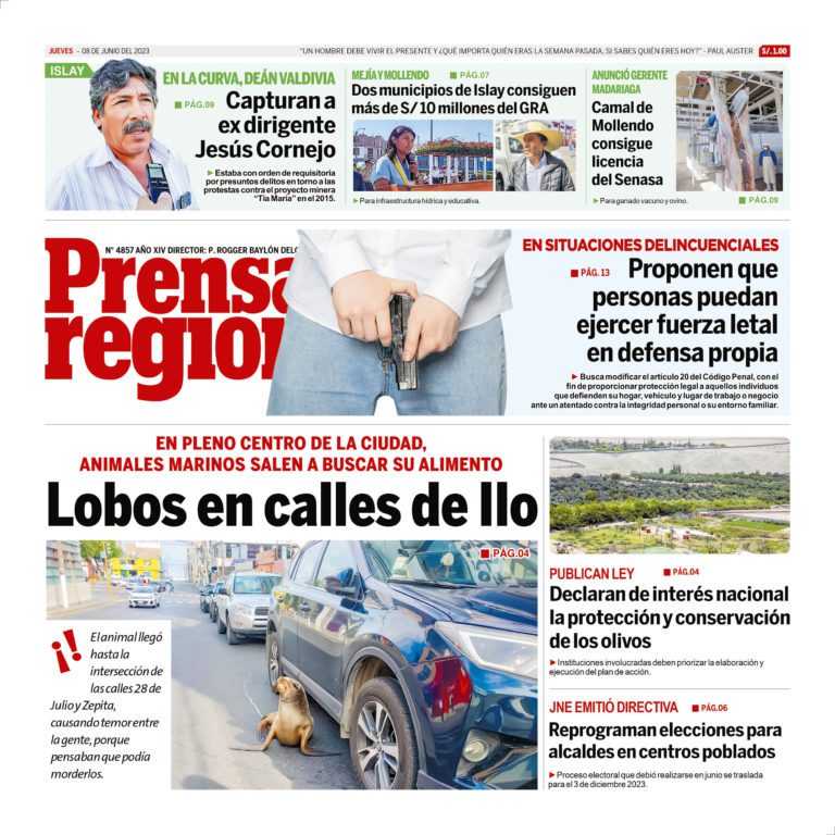 La Prensa Regional – Jueves 08 de junio de 2023