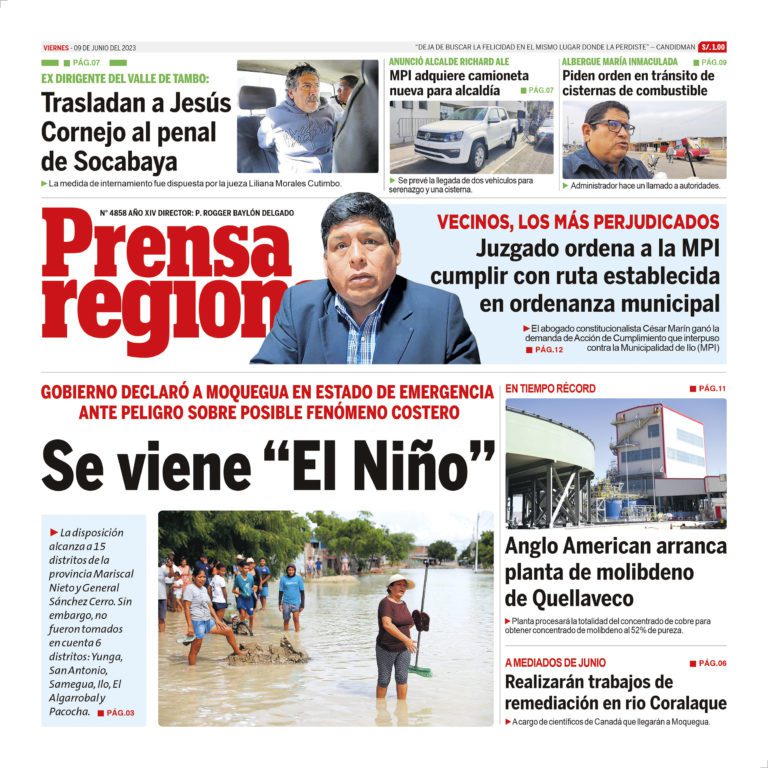 La Prensa Regional – Viernes 09 de junio de 2023