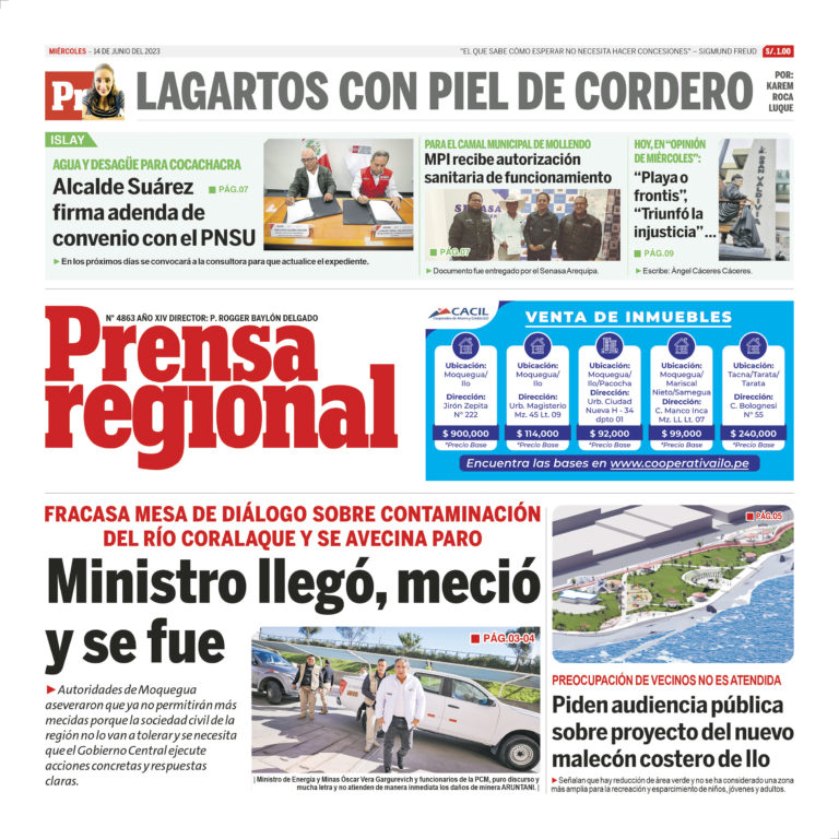 La Prensa Regional – Miércoles 14 de junio de 2023