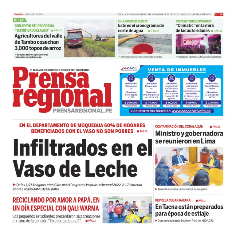 La Prensa Regional – Domingo 18 de junio de 2023