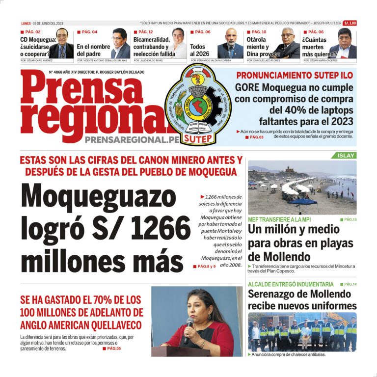 La Prensa Regional – Lunes 19 de junio de 2023