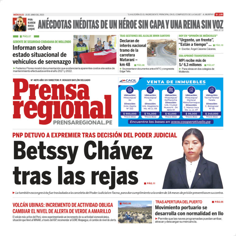 La Prensa Regional – Miércoles 21 de junio de 2023