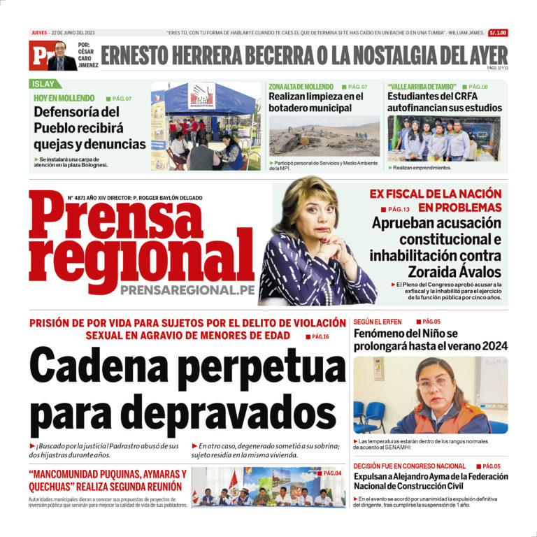 La Prensa Regional – Jueves 22 de junio de 2023