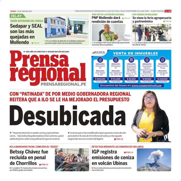 La Prensa Regional – Viernes 23 de junio de 2023