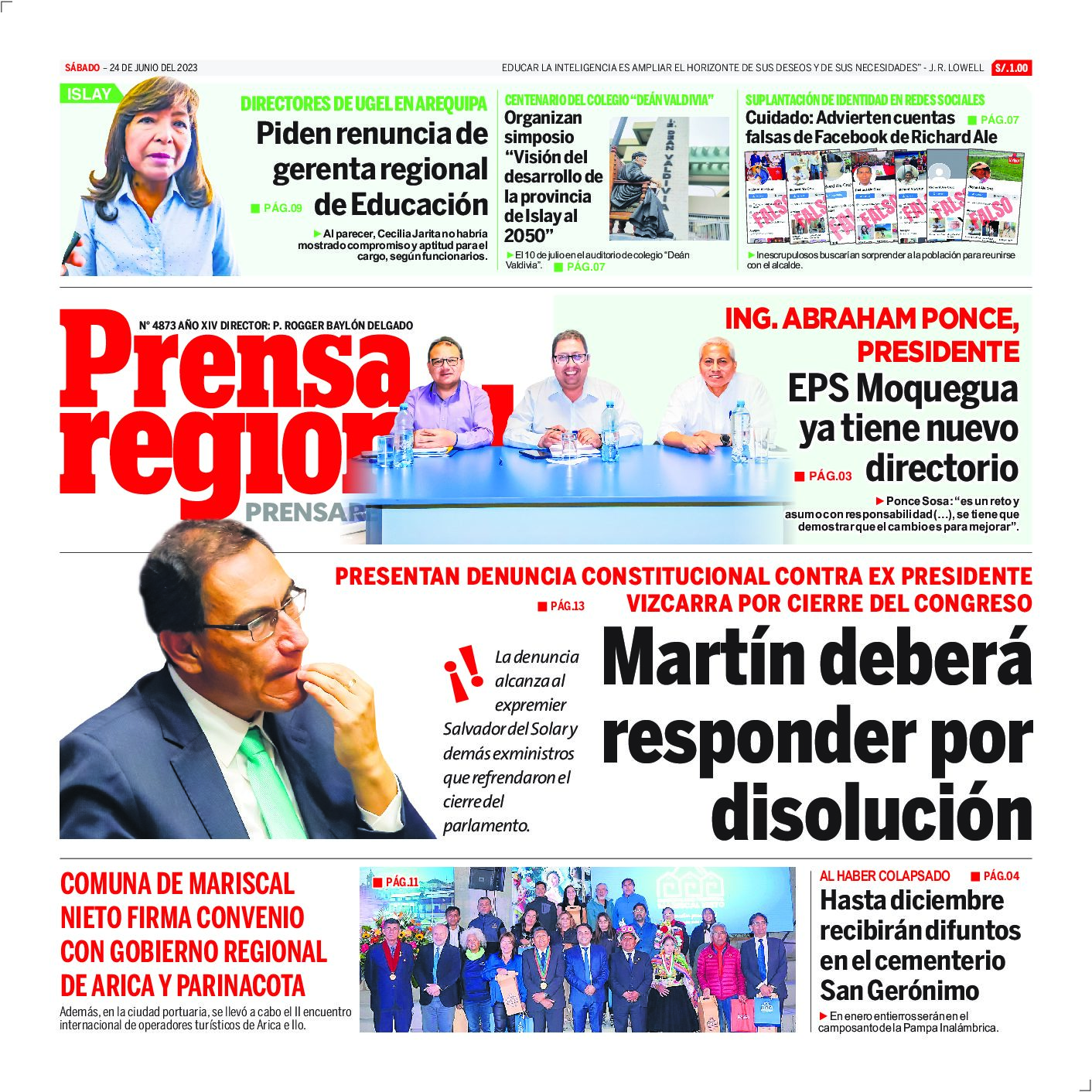 La Prensa Regional – Sábado 24 de junio de 2023