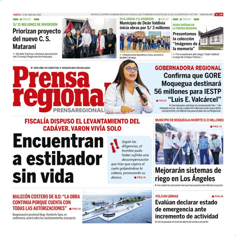 La Prensa Regional – Martes 27 de junio de 2023