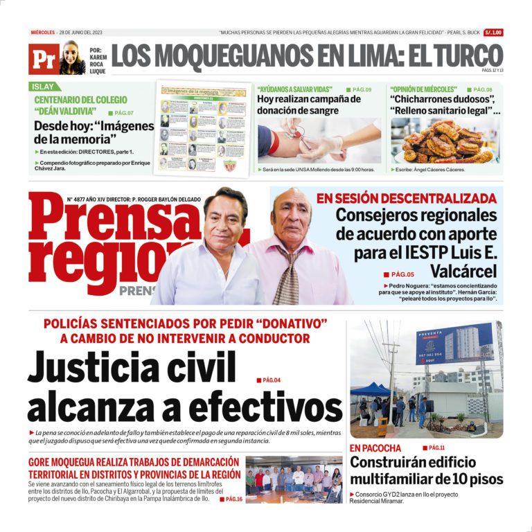 La Prensa Regional – Miércoles 28 de junio de 2023