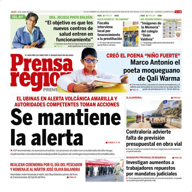 La Prensa Regional – Jueves 29 de junio de 2023