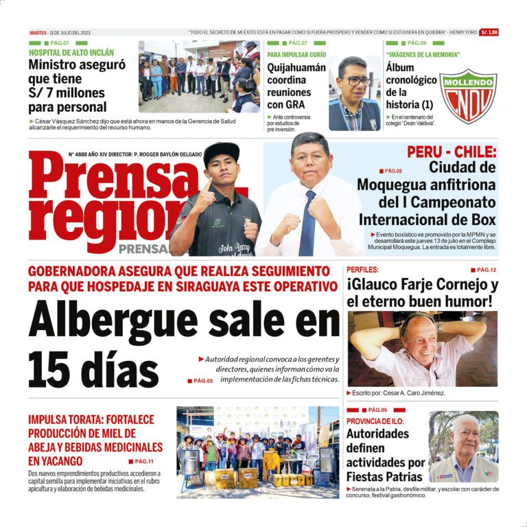 La Prensa Regional – Martes 11 de julio de 2023