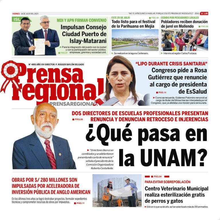 La Prensa Regional – Viernes 14 de julio de 2023
