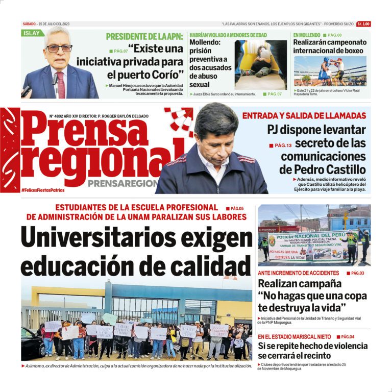 La Prensa Regional – Sábado 15 de julio de 2023