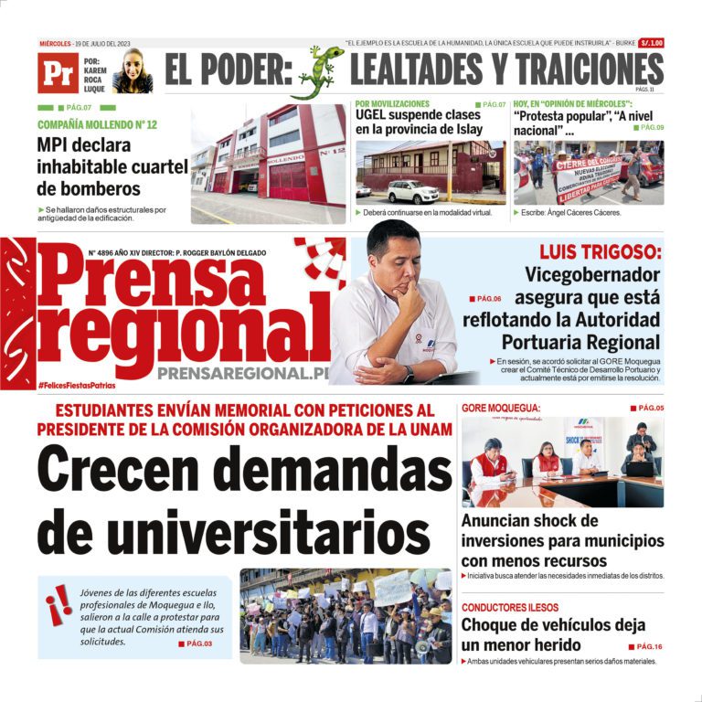 La Prensa Regional – Miércoles 19 de julio de 2023