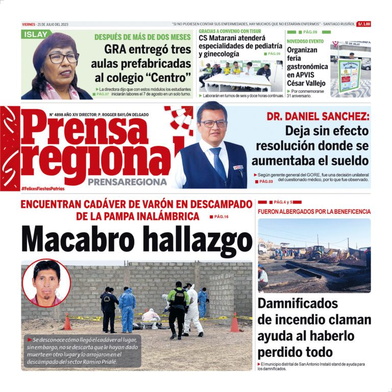 La Prensa Regional – Viernes 21 de julio de 2023